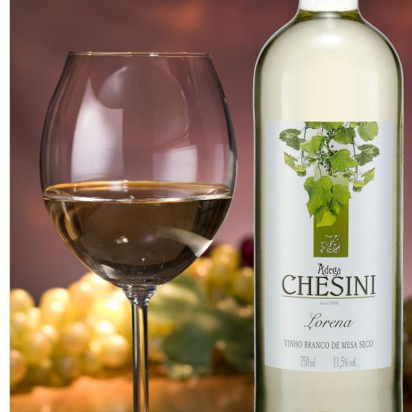 Imagem de Vinho Lorena Branco De Mesa Seco 750ml Chesini Serra Gaúcha Kit 6