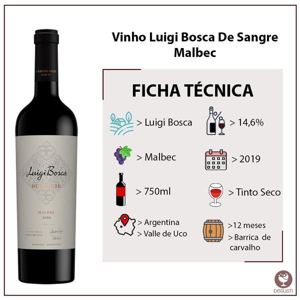 Imagem de Vinho Luigi Bosca Valle do Uco De Sangre Malbec  - 750ml