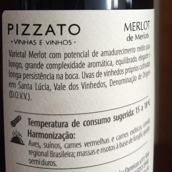 Vinho Merlot de Merlots Pizzato 750ml D.O.V.V Imagem de Vinho Merlot de Merlots Pizzato 750ml D.O.V.V