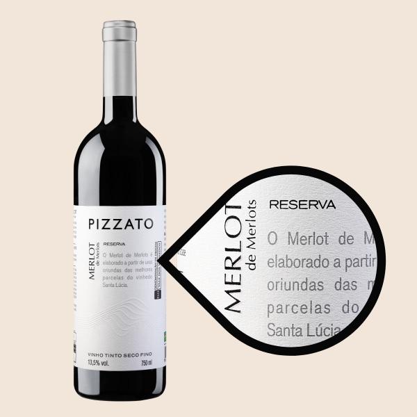 Vinho Merlot de Merlots Pizzato 750ml D.O.V.V Imagem de Vinho Merlot de Merlots Pizzato 750ml D.O.V.V