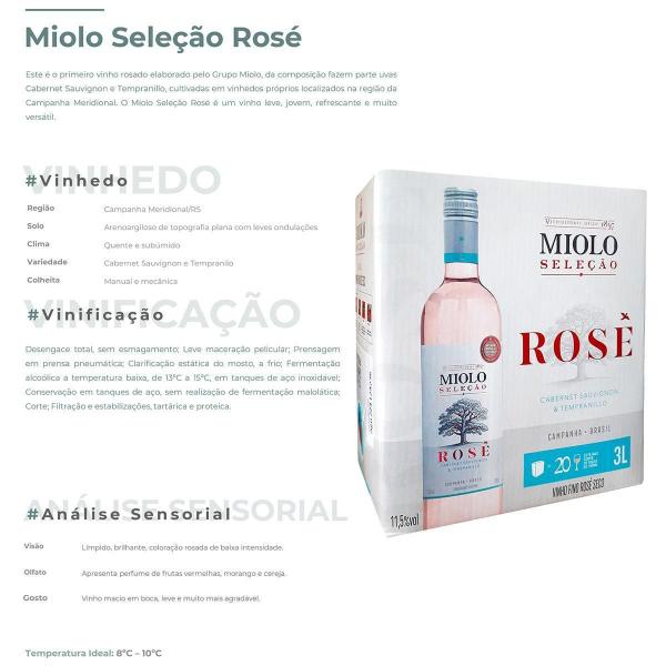 Imagem de Vinho Miolo Seleção Rosé Cabernet Tempranillo Bag 3 Litros