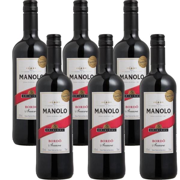 Imagem de Vinho peterlongo manolo tinto suave 750ml c/6