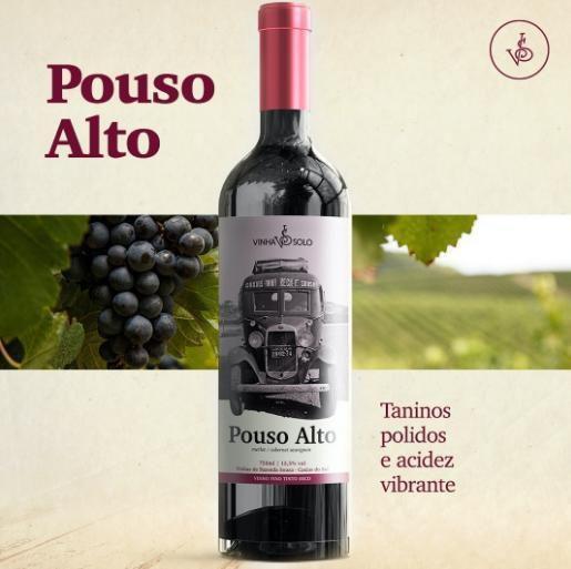 Imagem de Vinho Pouso Alto - Cabernet/Merlot 750Ml - Kit 06 Un.