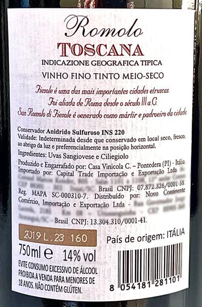 Imagem de Vinho Romolo Rosso Toscana Igt  Kit Com 12 Garrafas  Oferta