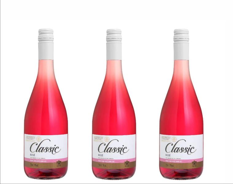 Imagem de VINHO SALTON CLASSIC ROSÉ DEMI-SEC 750ml C/ 3 UNIDADES