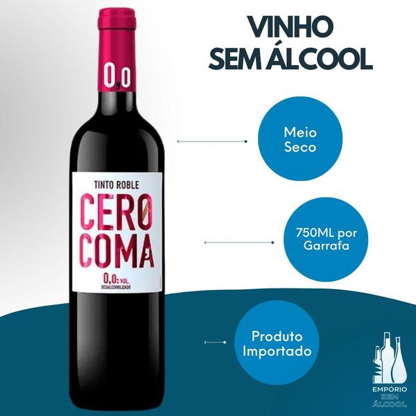 Imagem de Vinho Sem Álcool Cero Coma Tinto - 750mL - Espanha - 01 un