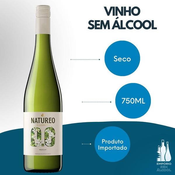 Imagem de Vinho Sem Álcool Espanhol Branco Moscato Natureo 750 Ml