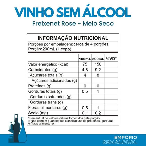 Imagem de Vinho Sem Álcool Vinoh Rosé Merlot e Moscato 750mL Nacional