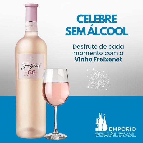 Imagem de Vinho Sem Álcool Vinoh Rosé Merlot e Moscato 750mL Nacional