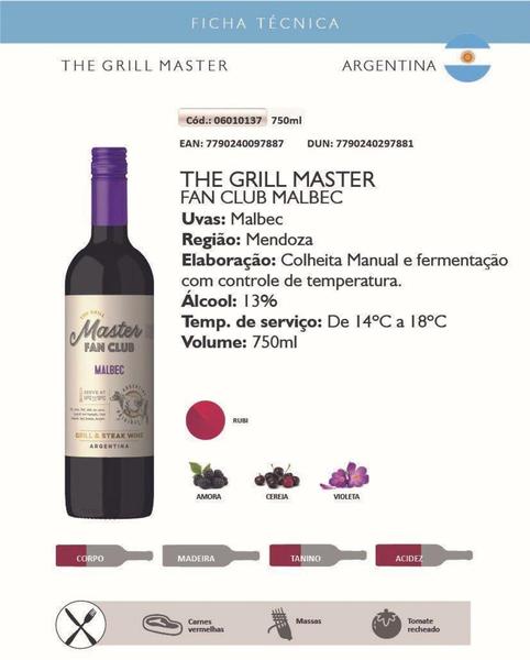 Imagem de Vinho The Grill Master Fan Club Malbec 750ml - Penaflor