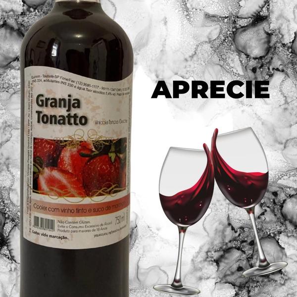 Imagem de Vinho Tinto De Morango Granja Tonatto Vinicola Pampas 750ml