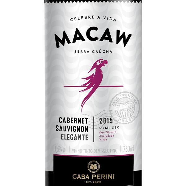 Imagem de Vinho Tinto Demi Sec Cabernet Sauvig Casa Perini Macaw 750ml