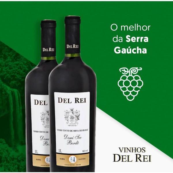 Imagem de Vinho Tinto Demi-Sec Del Rei 1Lt