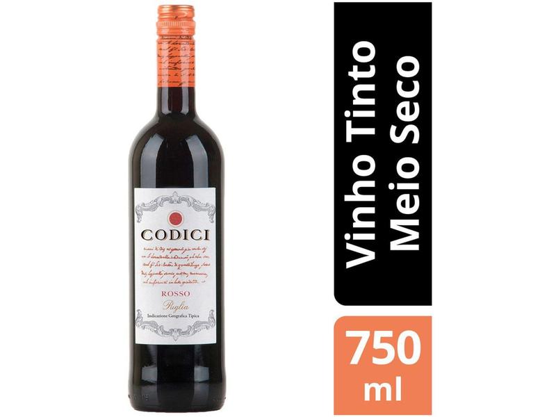 Imagem de Vinho Tinto Meio Seco Codici Puglia Itália 750ml