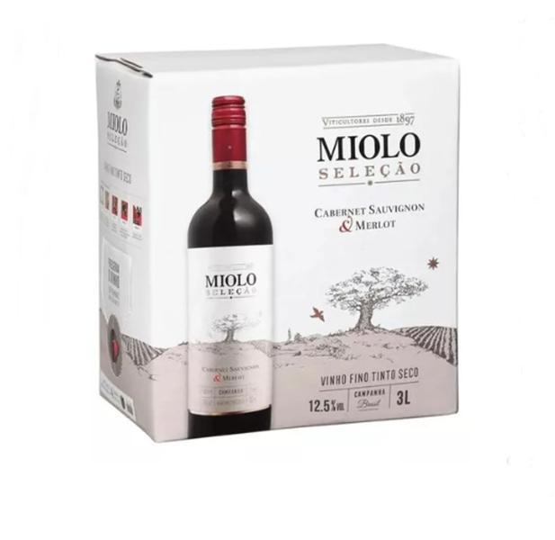 Imagem de Vinho tinto Miolo Seleção Cabernet Merlot Bag 3L Com torneirinha