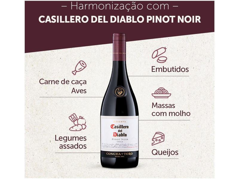 Vinho Tinto Seco Concha y Toro Casillero del - Diablo Chile 2021 750ml Imagem de Vinho Tinto Seco Concha y Toro Casillero del - Diablo Chile 2021 750ml