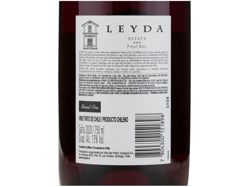 Imagem de Vinho Tinto Seco Leyda Estate Pinot Noir Chile