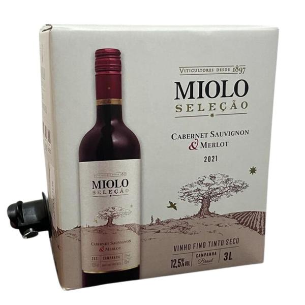 Imagem de Vinho Tinto Seco Miolo Seleção Cabernet & merlot Bag In Box 3 Litros