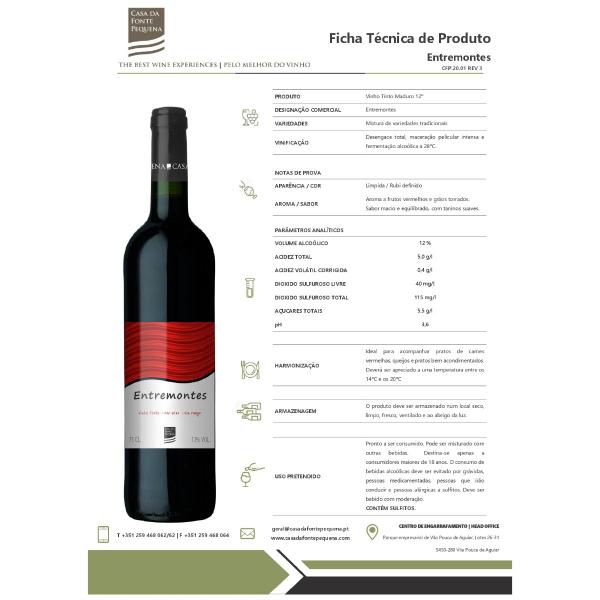 Imagem de Vinho Tinto Seco Português Entremontes 2017