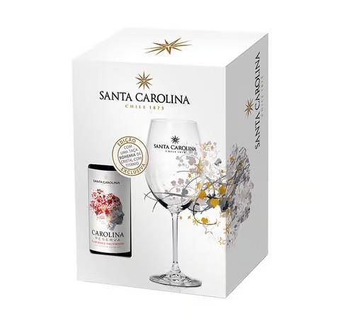 Imagem de Vinho Tinto Seco Santa Carolina Reserva Chile 2022 750ml com Taça