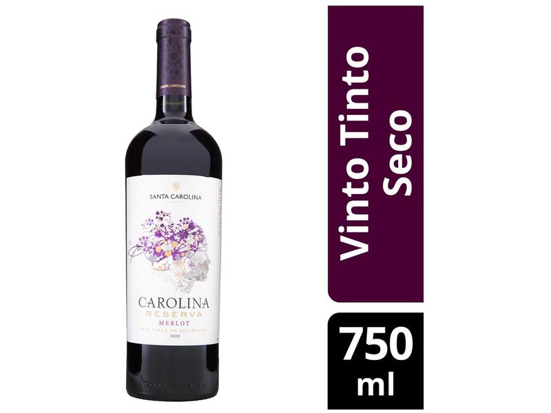 Vinho Tinto Seco Santa Carolina Reserva Merlot Chile 750ml Imagem de Vinho Tinto Seco Santa Carolina Reserva Merlot Chile 750ml