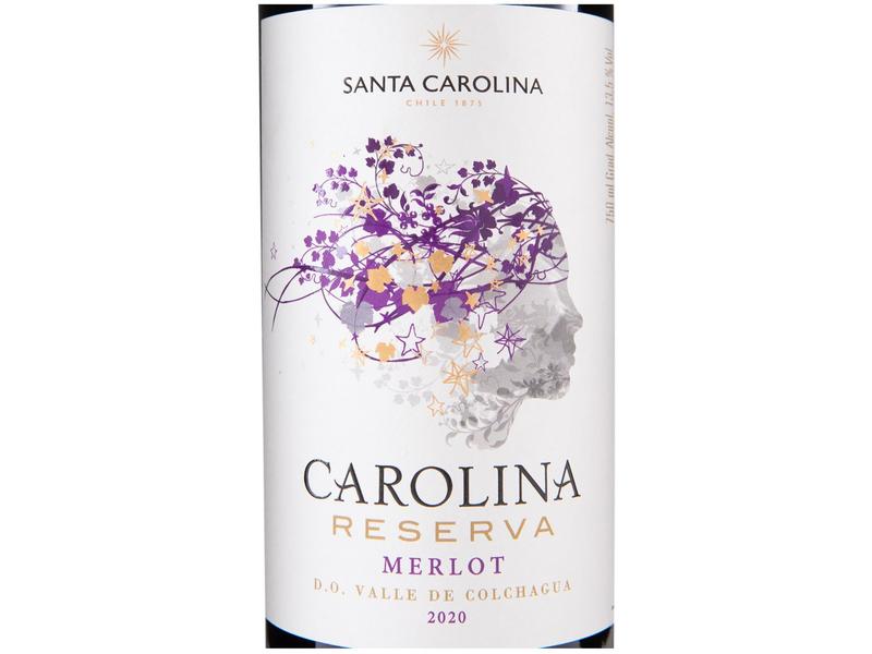 Vinho Tinto Seco Santa Carolina Reserva Merlot Chile 750ml Imagem de Vinho Tinto Seco Santa Carolina Reserva Merlot Chile 750ml