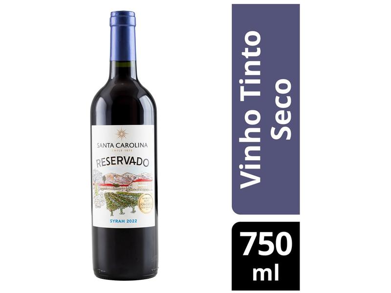 Imagem de Vinho Tinto Seco Santa Carolina Reservado Shiraz Chile 750ml