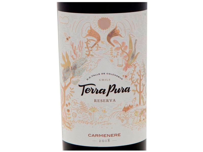 Vinho Tinto Seco Terrapura Reserva Carmenere 750ml Imagem de Vinho Tinto Seco Terrapura Reserva Carmenere 750ml