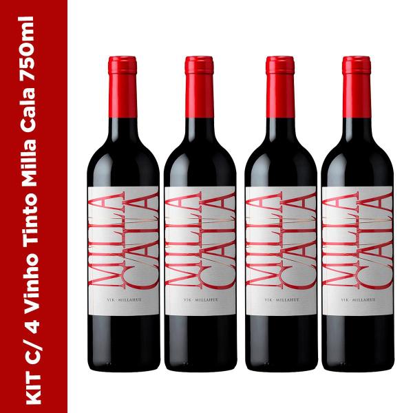 Imagem de Vinho Tinto Seco Vik Milla Cala 750ml KIT C/4