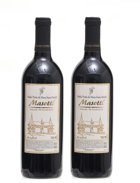 Imagem de Vinho tinto suave Bordô Masotti 750ml Kit 2 unid