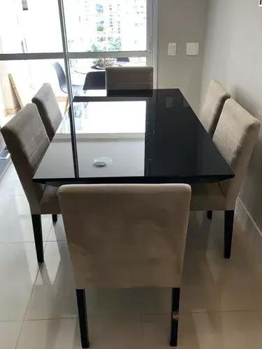 Imagem de Vinil Adesivo Preto Brilho Laca Laquear Mesa Vidros 10m x 60cm