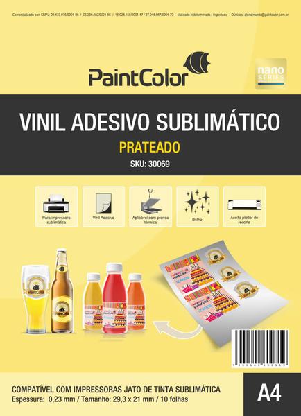 Imagem de Vinil Adesivo Sublimático Prateado A4 10 Folhas