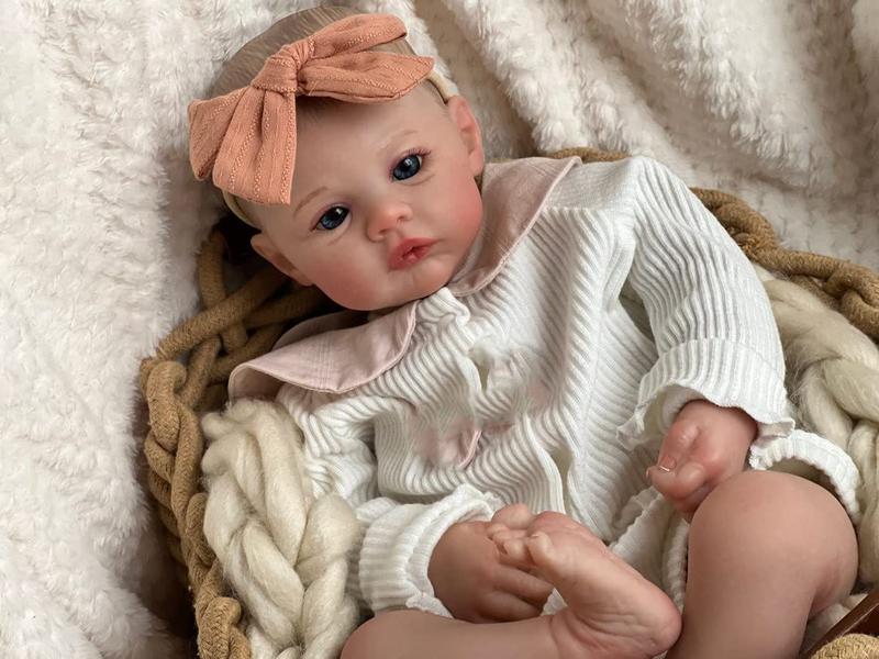 Imagem de Vinil de corpo inteiro Reborn Baby Doll RXDOLL Girl 48 cm com acessório.