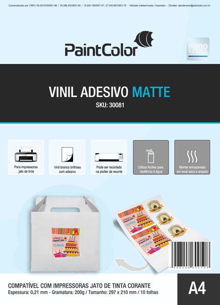 Imagem de Vinil Matte para Jato de Tinta 200g A4 100 Folhas