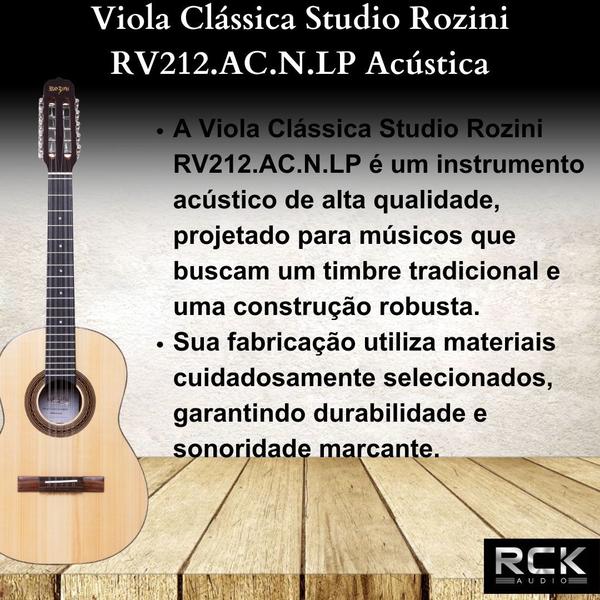 Imagem de Viola Clássica Studio Rozini RV212.AC.N.LP Acústica