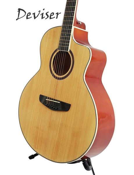 Imagem de Violão Aço Deviser Cutway Folk L-X4 NT - Tampo Sólido c/ Capa Bag + Captador Equalizador Deviser EQ-KLT-17A