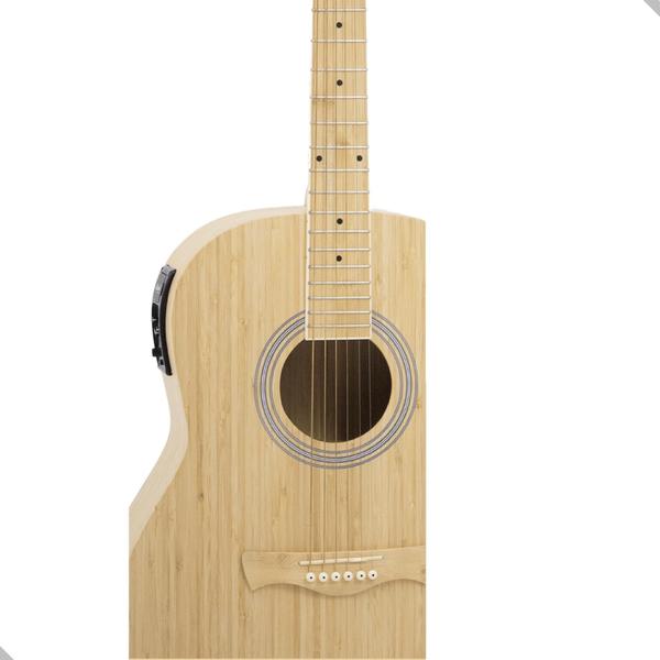 Imagem de Violão Aço Eletrico Memphis All Solid Bamboo Naturale