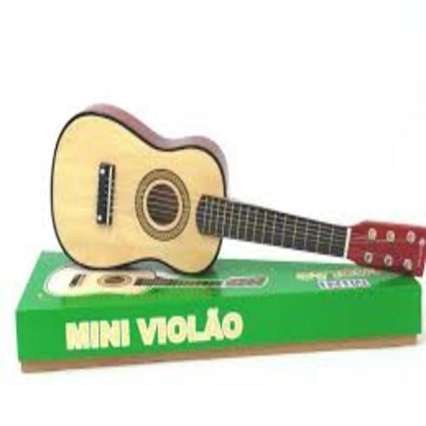 Imagem de Violao Acustico 6 Cordas Mini Iniciantes Crianças Madeira