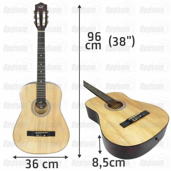 Imagem de Violão Acústico Marrom Clássico Nylon Mxt 38 Polegadas Com Tensor