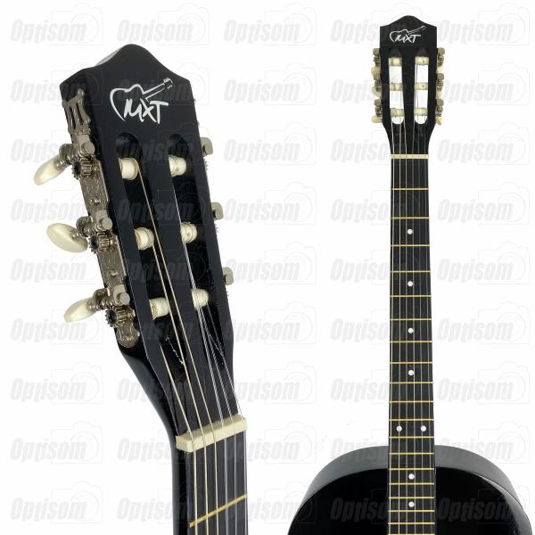 Imagem de Violão Acústico Preto Brilhante Corda de Nylon Mxt 39 Polegadas Com Tensor