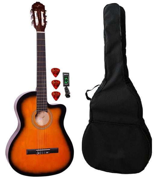 Imagem de Violão Acústico Vogga Nylon Vca206Nc Sunburst + Acessórios