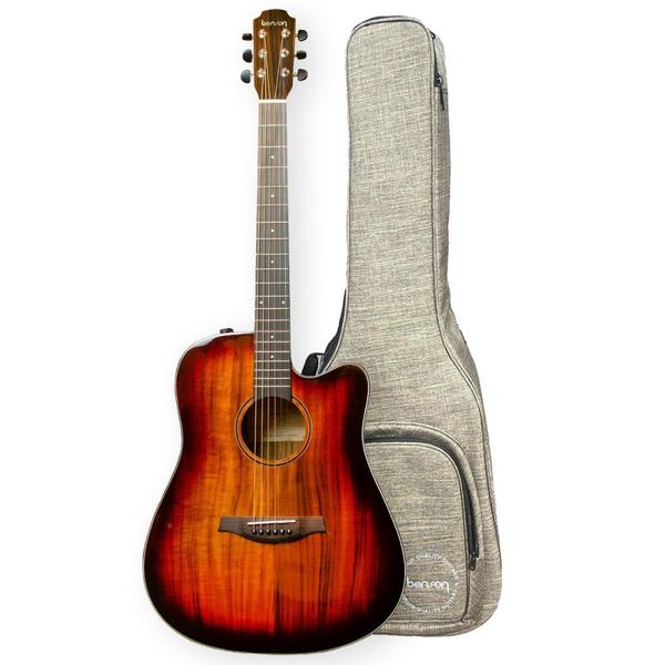 Imagem de Violão Benson EXD500CFX Exodus Series Folk Koa Burst Pré com Efeitos Aço C/ Bag