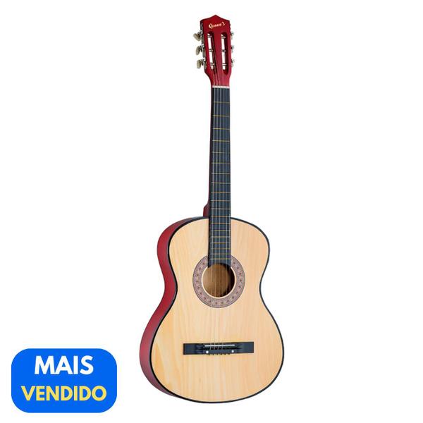 Imagem de Violão Clássico Bege com Cordas de Nylon - Elegância e Sonoridade para Suas Melodias!