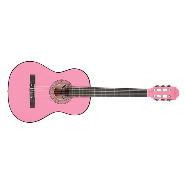 Imagem de Violão de Nylon Acústico Waldman PP-1 PK Rosa