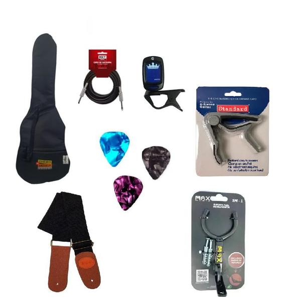Imagem de Violão e Guitarra Acessórios Kit Completo