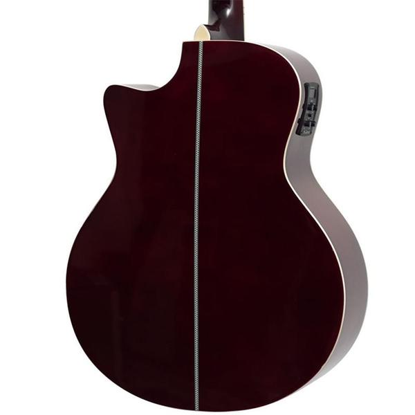 Imagem de Violão Elétrico Giannini GSF3 CEQ Translucent Dark Wine Aço