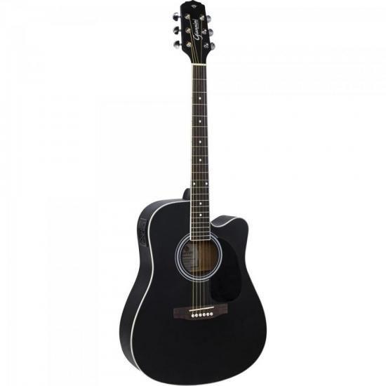 Imagem de Violao Eletroacustico Dreadnought ACO GDC-1 CEQ Satin BLACK Giannini