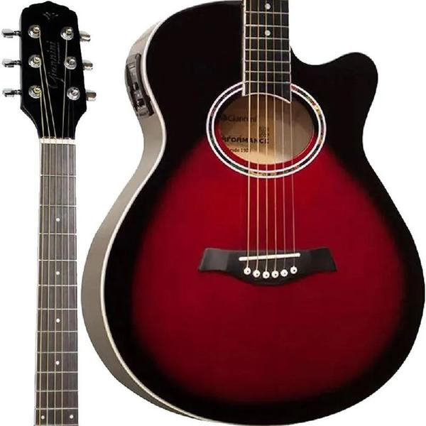 Imagem de Violão Eletroacústico Giannini Aço GSF-1D CEQ Brown Red Burst