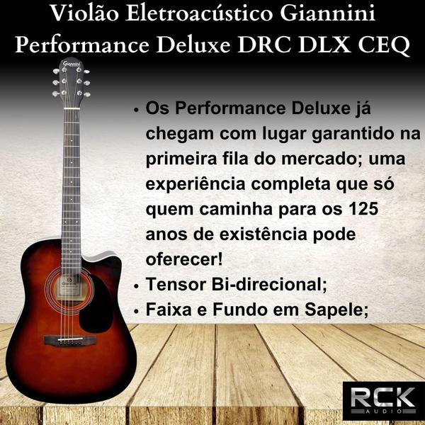 Imagem de Violão Eletroacústico Giannini Performance Deluxe DRC DLX CEQ