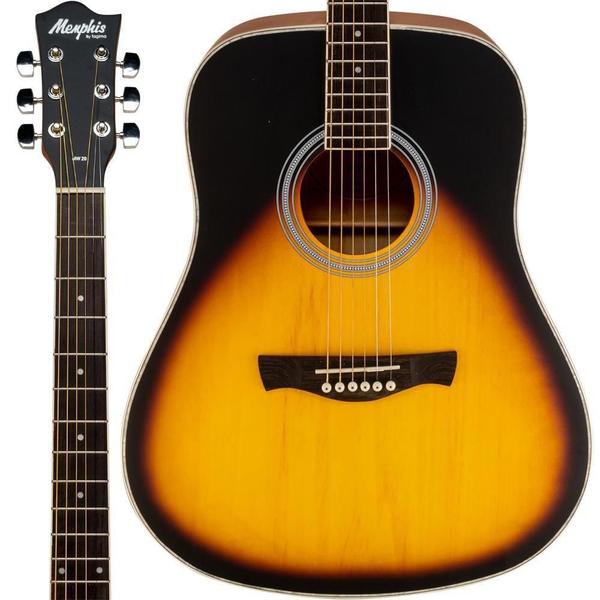 Imagem de Violão Eletroacústico Memphis MW20 EQ Drop DSBS Sunbur MW-20